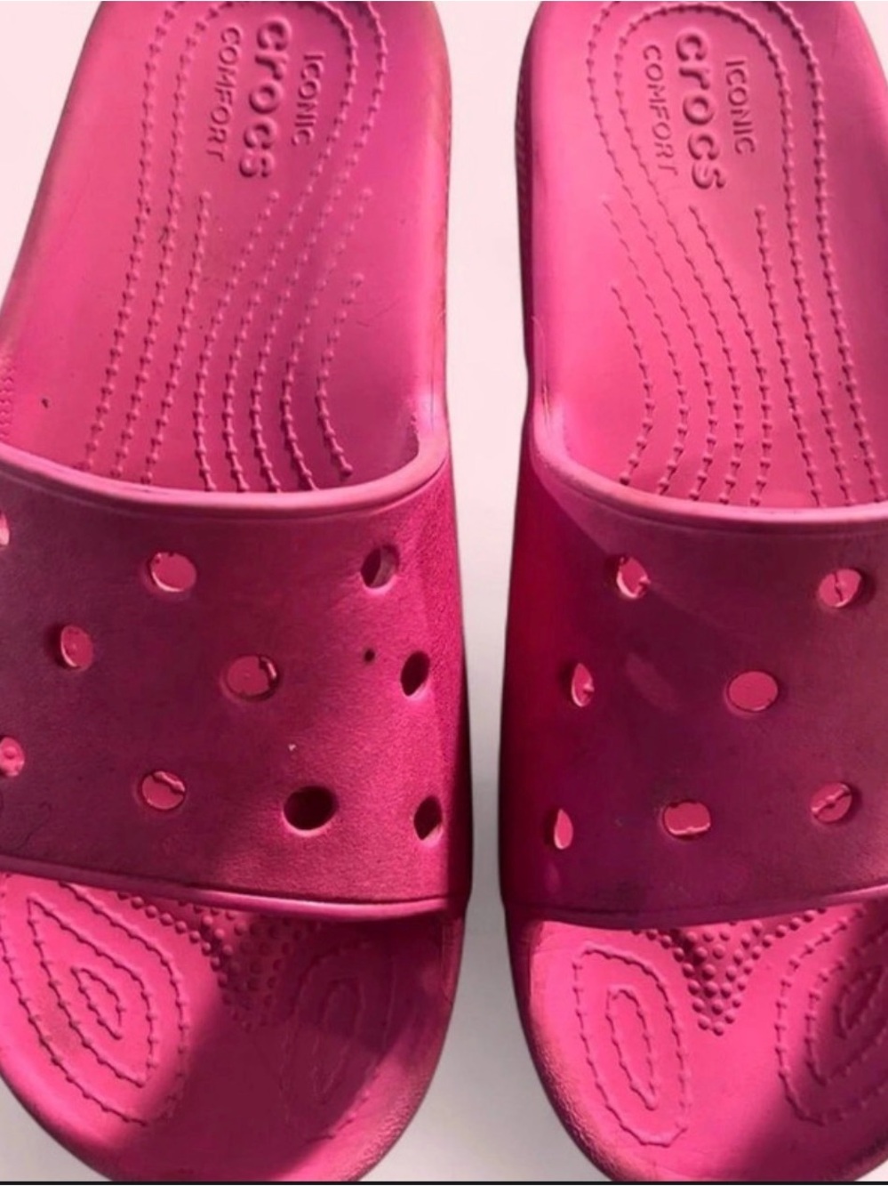 CROCS Pink Slide Sandals
